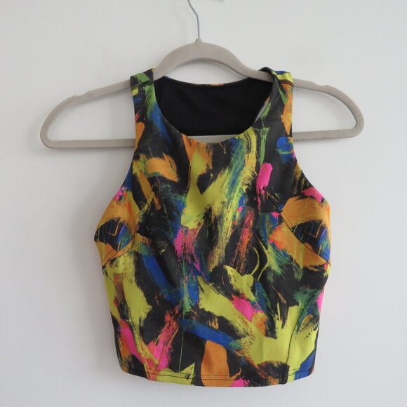 LULULEMON Invigorate Training Tank Top Undertone Black Multi Athleisure Sz US 4 - Picture 2 of 11